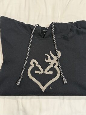 Browning Black Crewneck Sweater with White Logo